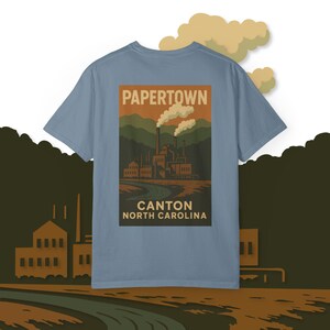 Papertown Canton North Carolina Tee, Graphic T-Shirt, Paper Mill, North Carolina, Divine Vintage image 10