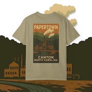 Papertown Canton North Carolina Tee, Graphic T-Shirt, Paper Mill, North Carolina, Divine Vintage image 6