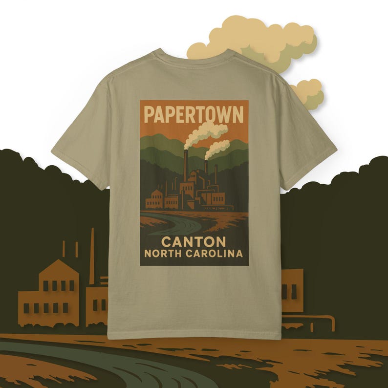 Papertown Canton North Carolina Tee, Graphic T-Shirt, Paper Mill, North Carolina, Divine Vintage image 6