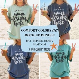 Bundel comfortkleuren 1717 shirtmodel comfortkleur peper T-shirt denim 1717 model zomermodelbundel c1717 Banana Tee Bay Beach-model