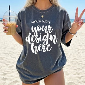 Pepper C1717 Mockup Comfort Farben T-Shirt Mockup Sommer Mocks Pepper Model Mockup C1717 Shirt Mock Pepper Comfort Farben Beachy Mockup