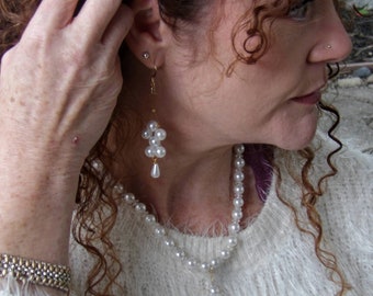 Pearl Princess Necklace and Earrings