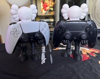 dual color art inspired standing controller holders