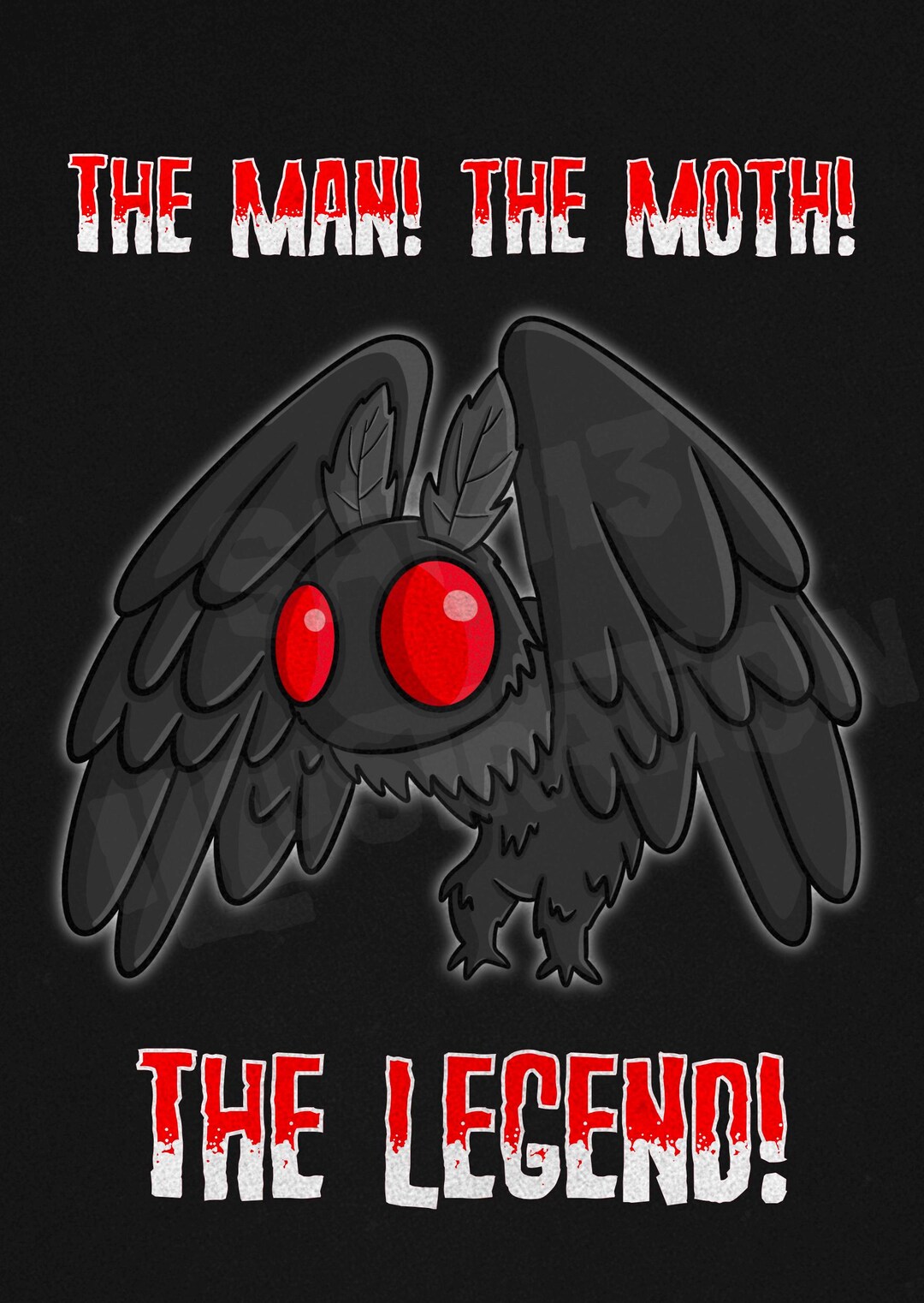 Mothman: A5 Art Print | Original Artwork - Etsy