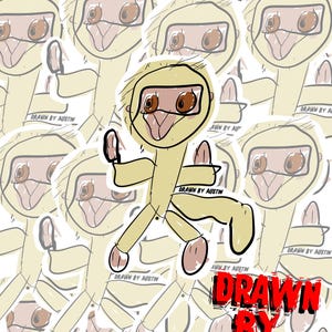 メルビン・ザ・モンキー：ビニールステッカー｜オリジナルアート｜耐水デカール