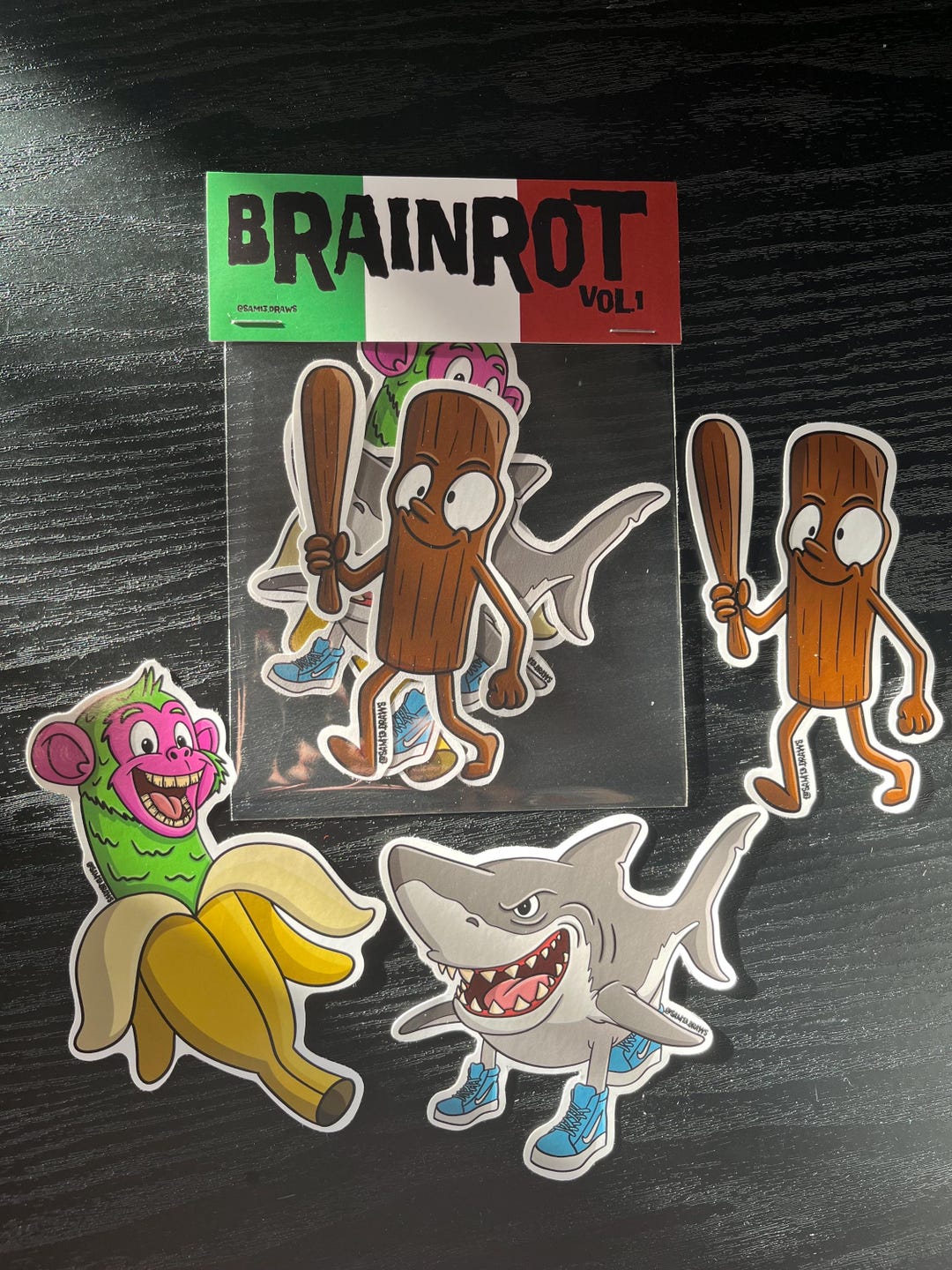 Brainrot Sticker Line Italian Brainrot Vinyl Sticker Pack | Original Art | Water Resistant ...