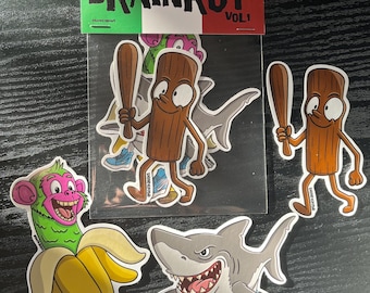 Italienische Brainrot Vinyl Sticker | Original Kunst | Wasserfeste Aufkleber