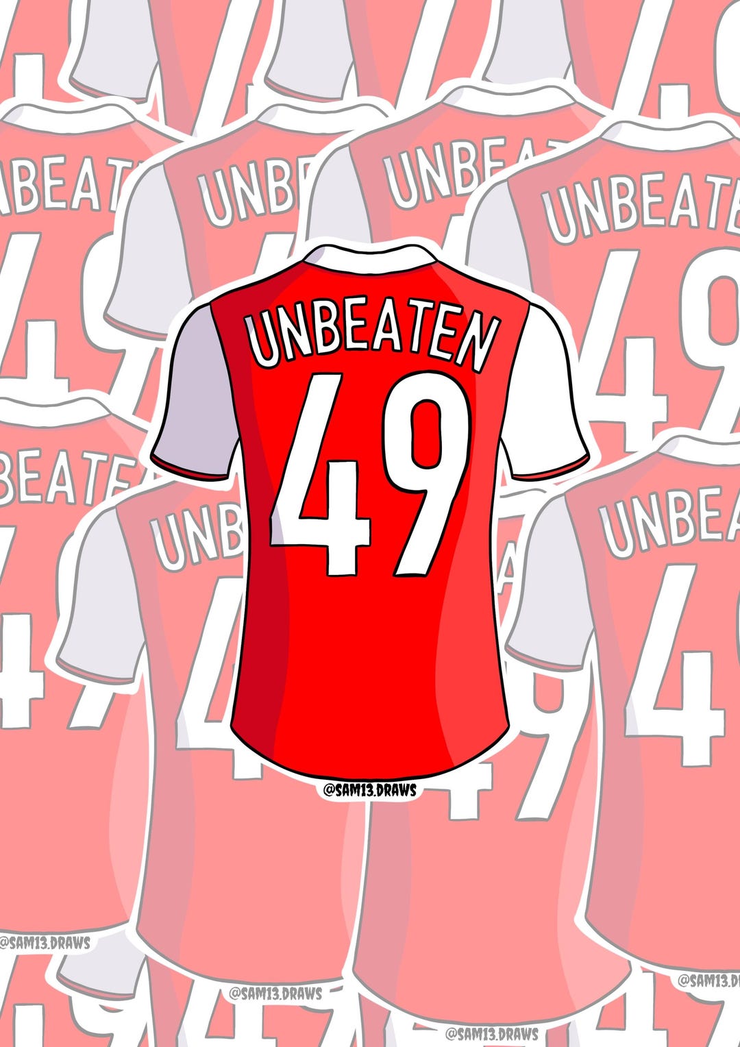 Undefeated 49 Invincibles: Vinyl Sticker | Original Art | Water ...