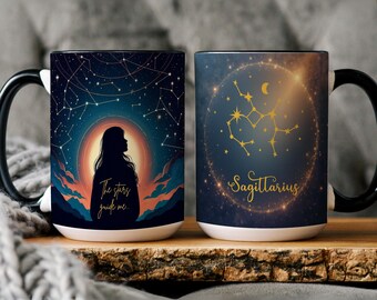 Custom Zodiac Mug, Personalized Astrology Constellation Cup, Zodiac Sign Horoscope Gift For Birthday, Celestial Witchy Coffee Mug Gift Idea