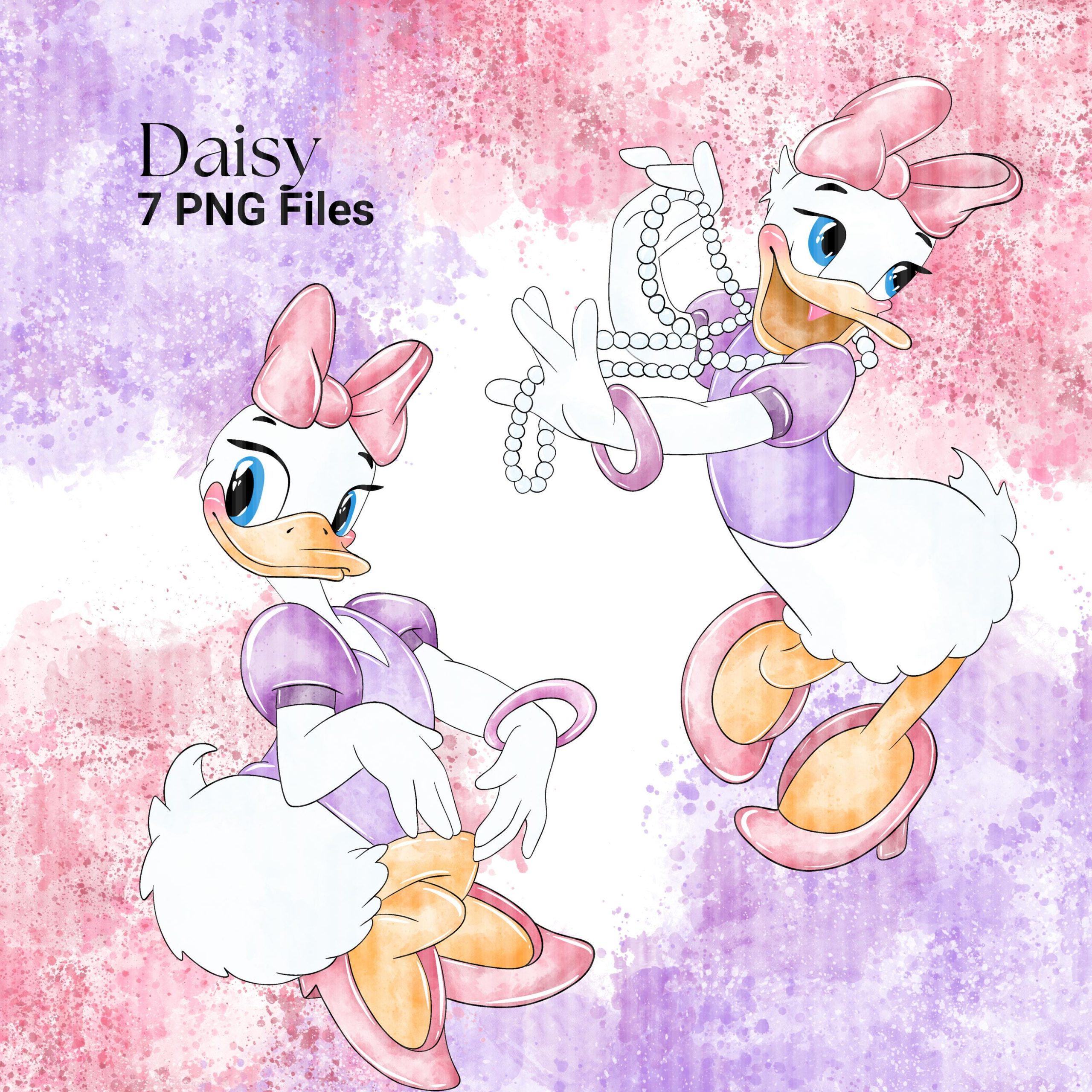 Daisy Duck Watercolor Clipart Disney PNG Bundle (digital Download) - Etsy