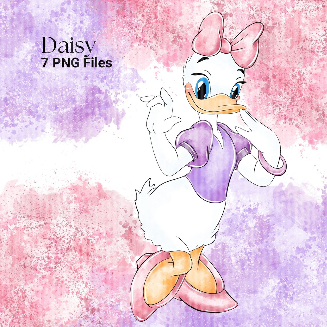 Daisy Duck Watercolor Clipart Disney PNG Bundle (digital Download) - Etsy