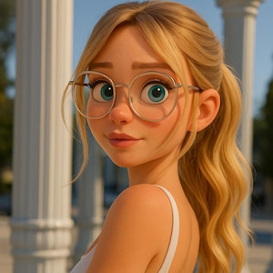 Retrato solo personalizado no estilo Pixar – Desenho de desenho animado personalizado a partir de foto, ilustração de personagem 3D, presente digital para ele ou ela