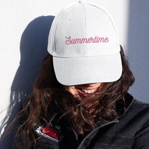 Pink Summertime Classic Dad Cap, Simple Hat for Her, Vintage Baseball Cap, Retro Sun Hat, Women&#39;s Fashion Accessories