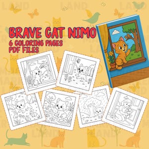 Brave Cat Nimo Coloring Pages: Fun Printable Coloring Book (PDF Download)