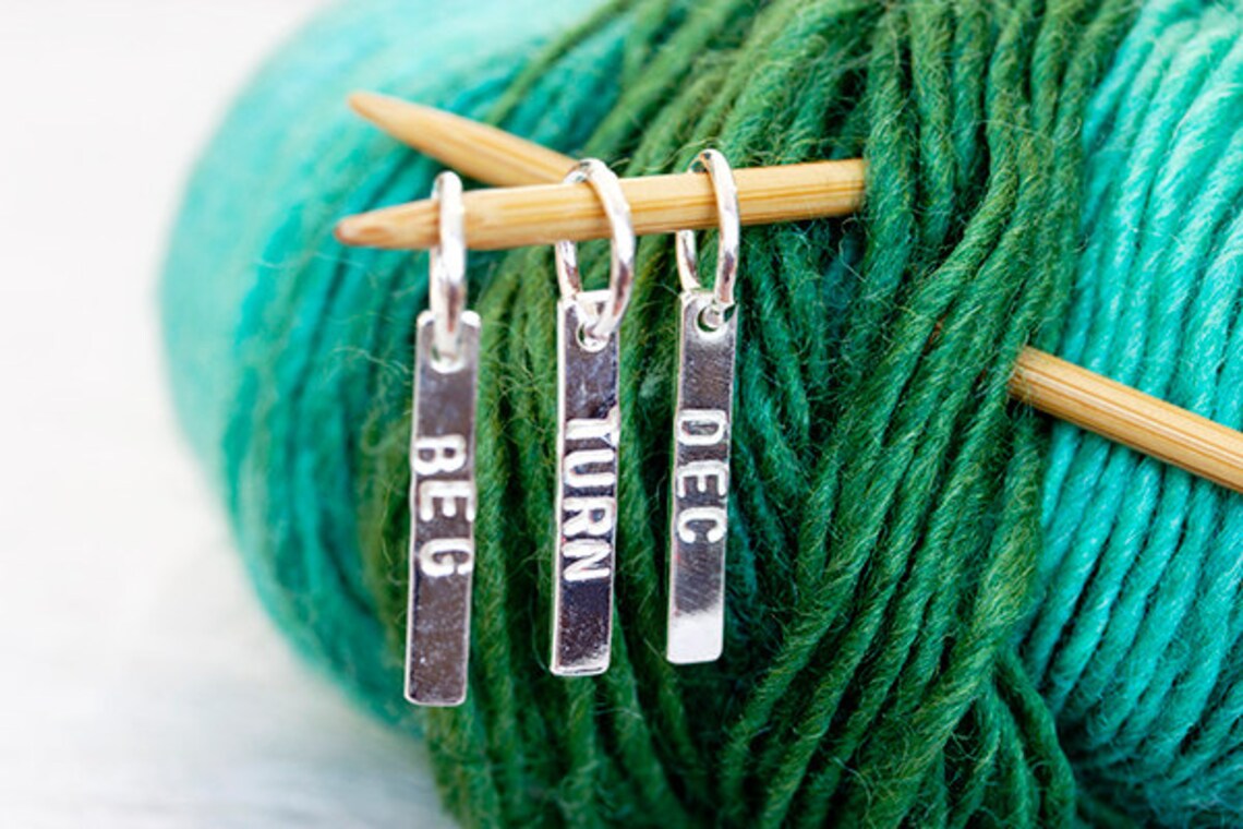 Personalised Knitting Stitch Markers Single Charm Gift for Etsy