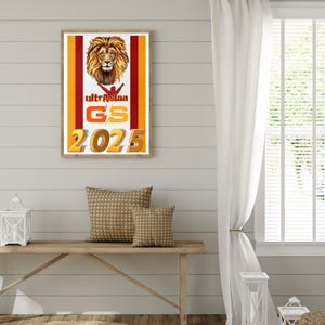 Galatasaray Lion Art Print: Turkish Football Fan Gift (Digital Download)
