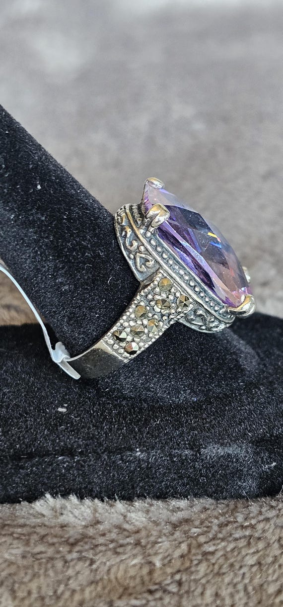 Size 8 Gemstone Sterling Silver Rings-Various Des… - image 13