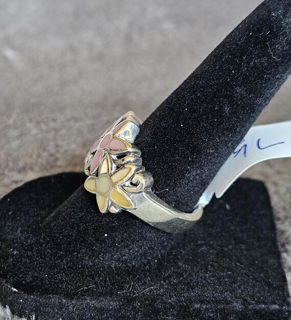 Size 7 1/2 Multi-Colored Sterling Silver Rings-Va… - image 2