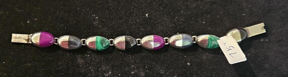 Multi-Colored Sterling Silver Bracelet - image 3