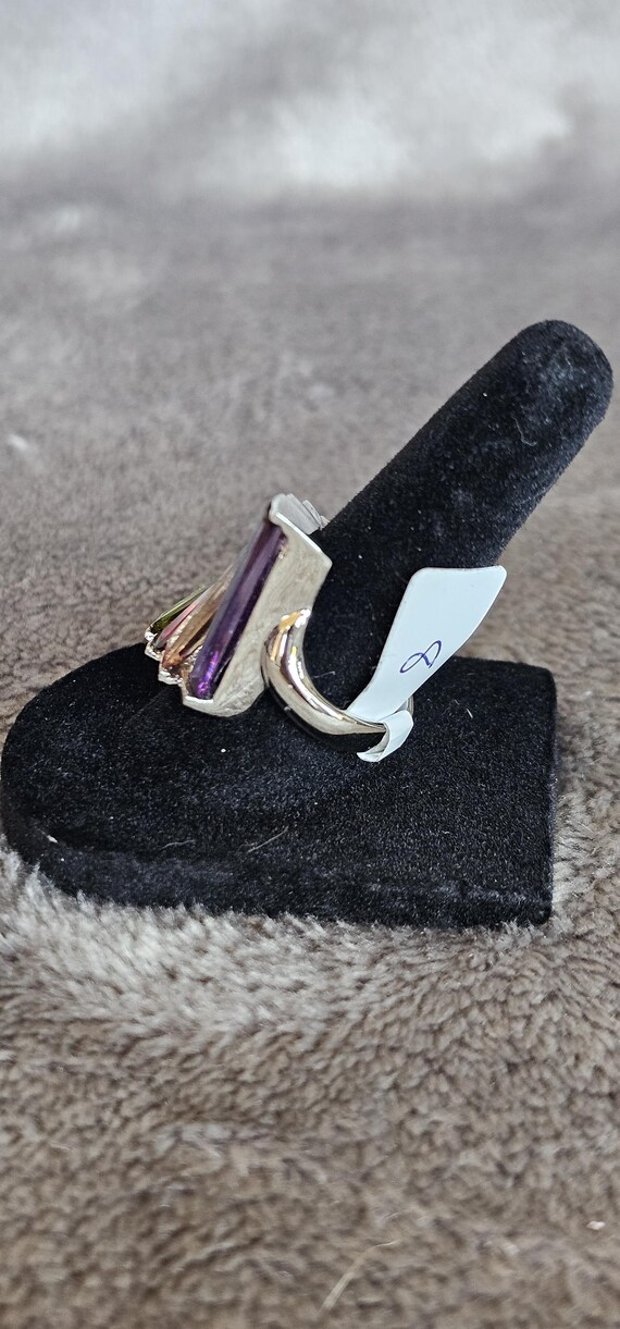 Size 8 Gemstone Sterling Silver Rings-Various Des… - image 2