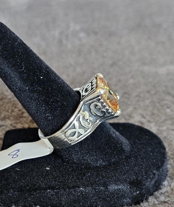 Size 8 Gemstone Sterling Silver Rings-Various Des… - image 6