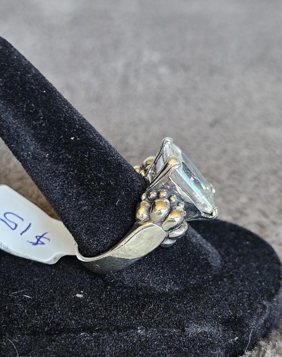 Size 8 Gemstone Sterling Silver Rings-Various Des… - image 10