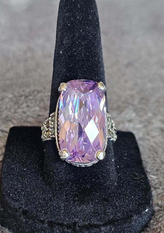 Size 8 Gemstone Sterling Silver Rings-Various Des… - image 11