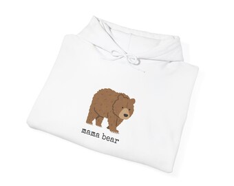 Mama Bear Unisex Heavy Blend Hoodie - Cozy & Stylish Sweatshirt for Moms
