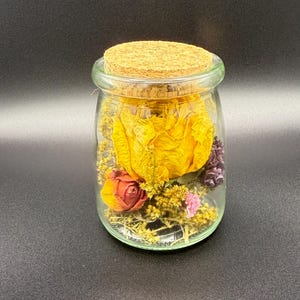Dried Flower Glass Terrarium Decor | Gifts Under 25 | Botanical Floral Natural Present | Wedding | Special Someone | Just Becase