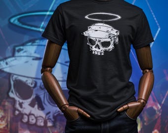 Camiseta con el logotipo de la calavera de Abigale / Camiseta con arte de cómic gótico / Ropa urbana de arte pop oscuro / BOOPMode