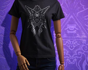 Camiseta con tatuaje de ángel / Camiseta de cómic gótico / Camiseta de estilo urbano oscuro / BOOPMode