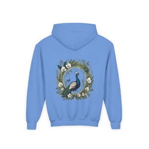 Bluza z kapturem z bloemenprint jeugd, sweter z nadrukiem, cadeau natuurliefhebber, lentemode, vrijetijdskleding voor kinderen, uniek kunstontwerp