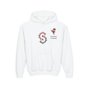 Personalized Youth Kickboxing Hoodie, Martial Arts Gift, Activewear for Kids, Sweatshirt for Sports Enthusiasts, Workout Apparel