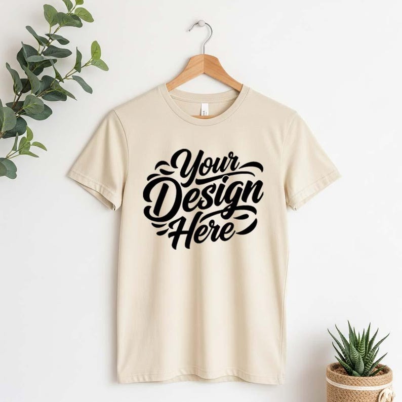50+ Bella Canvas 3001 Tshirt Flat Lay Mockup Bundle | BC 3001 T-Shirt Flatlay Mock-up Bundle | Real Product | Minimal Simple Background image 7