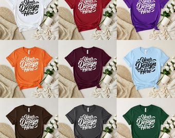Gildan 64000 Shirt Mockup Bundle | 50+ Colors, Flatlay (JPG)