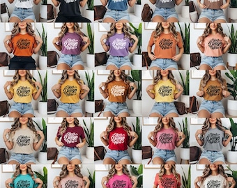 Comfort Colors C1717 Tshirt Mockup Bundle | CC 1717 T-Shirt Mock-up Bundle | Real Model | Cozy Trendy Boho Aesthetic Summer Fall Shirt Mock
