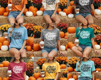 Comfort Colors C1717 Shirt Mockup Bundle – Fall & Halloween (Digital Download)