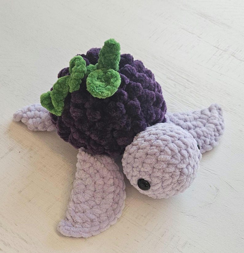 Crochet Fruit Turtle Plushie Amigurumi Handmade Stuffed Animal image 11