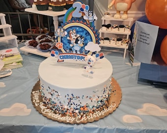 Personalized Bluey Birthday Cake Topper