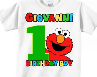 Personalized Elmo Birthday  Shirt