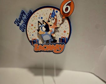 Bluey Birthday Cake Topper