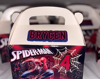 Personalized Spider-Man Favor Box – 3D