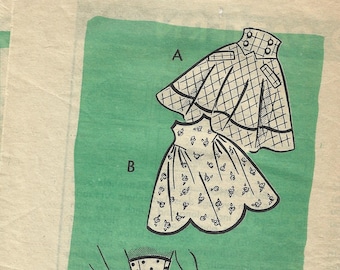 1950s Misses' Aprons High Waisted Three Styles Cut Complete Size Medium Women's Vintage Sewing Pattern