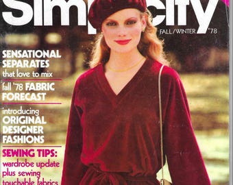 Simplicity Home Catalog Fall/Winter 1978 Pattern Ads NO PATTERNS Vintage Pattern Catalog
