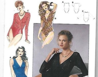 Sewing Pattern for Womens Bodysuits, New Look N6752, New Pattern, Womens  Stretch Knit Bodysuits, Sizes 6 to 24 