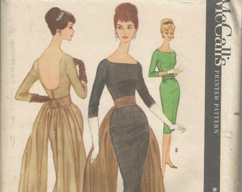 60's McCall's 5588 Trigere Fishtail Evening Dress Gown Pattern Bust 36