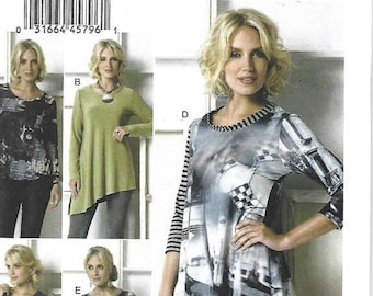 SHAPED HEM TOPS VOGUE SEWING PATTERN 9057 MISSES SZ 4-14 MARCY TILTON PULLOVER SHAPED HEM TOPS VOGUE SEWING PATTERN 9057 MISSES SZ 4-14 MARCY TILTON PULLOVER