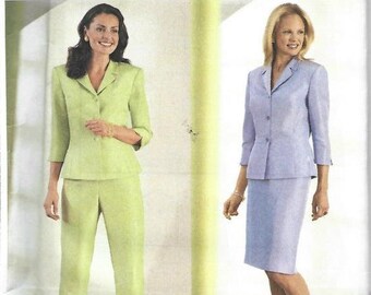 Misses' Top/Skirt/Pants Skirt Suit or Pants Suit Work Career Wear Butterick 3778 UNCUT FF Bust 36-40 Women's Sewing Pattern