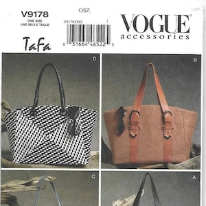 Vogue 9178 UNCUT FF Misses&#39; Handbags/Purses Four Styles Women&#39;s Sewing Pattern
