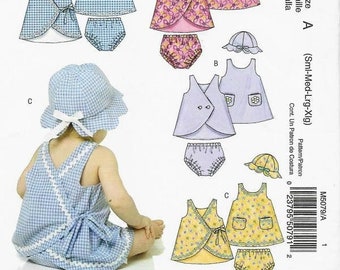 McCall's 5079 Infants' Sundresses Panties Hats Easy to Sew UNCUT FF Sizes S-M-L-XL